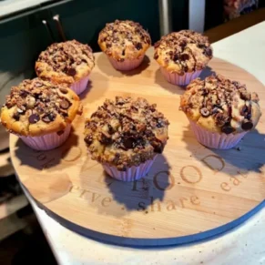 Banana Pecan Choc Chip Muffins (4 pack) Gluten Free, Vegan, Refined Sugar Free